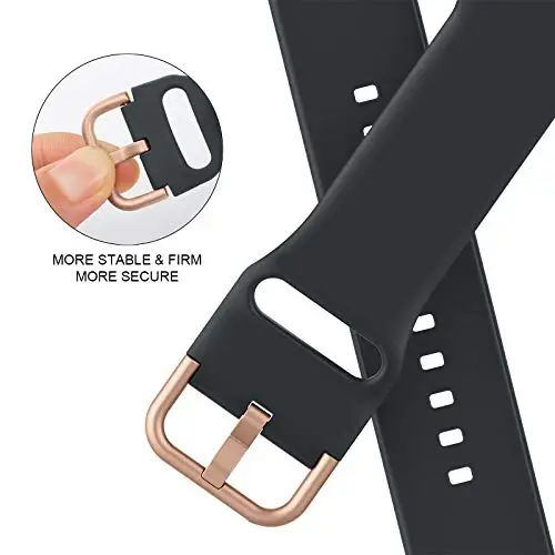 Apple Watch Bandlari 49mm 46mm 45mm 44mm 42mm 41mm 40mm 38mm bilan mos keladigan Sport Band, iWatch Series 11 10 9 8 7 6 5 4 3 2 1 SE Ultra ayollar erkaklar uchun klassik qisqichli yumshoq silikon almashtirish tasmasi - 4