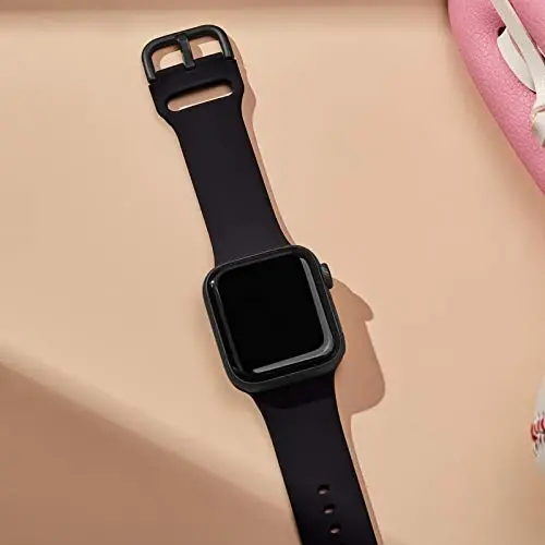 Apple Watch Bandlari 49mm 46mm 45mm 44mm 42mm 41mm 40mm 38mm bilan mos keluvchi Sport Band, iWatch Series 11 10 9 8 7 6 5 4 3 2 1 SE Ultra Ayollar Erkaklar uchun klassik qulfli yumshoq silikon almashtirish tasmachasi - SPORT (1)