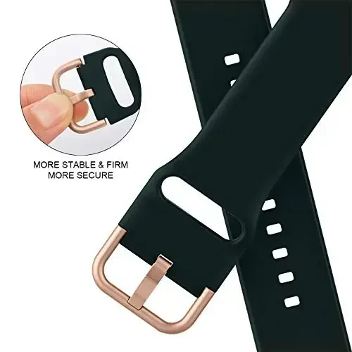 Apple Watch Bands 49mm 46mm 45mm 44mm 42mm 41mm 40mm 38mm bilan mos keladigan Sport Band, iWatch Series 11 10 9 8 7 6 5 4 3 2 1 SE Ultra ayollar erkaklar uchun klassik qisqichli yumshoq silikon almashtirish tasmasi - 4