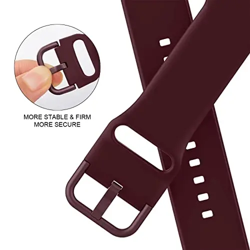 Apple Watch Bands 49mm 46mm 45mm 44mm 42mm 41mm 40mm 38mm bilan mos keladigan Sport Band, iWatch Series 11 10 9 8 7 6 5 4 3 2 1 SE Ultra ayollar erkaklar uchun klassik qisqichli yumshoq silikon almashtirish tasmasi - 4