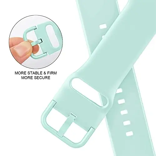 Apple Watch Bands 49mm 46mm 45mm 44mm 42mm 41mm 40mm 38mm bilan mos keladigan Sport Band, iWatch Series 11 10 9 8 7 6 5 4 3 2 1 SE Ultra Ayollar Erkaklar uchun klassik qisqichli yumshoq silikon almashtirish tasmasi - 4