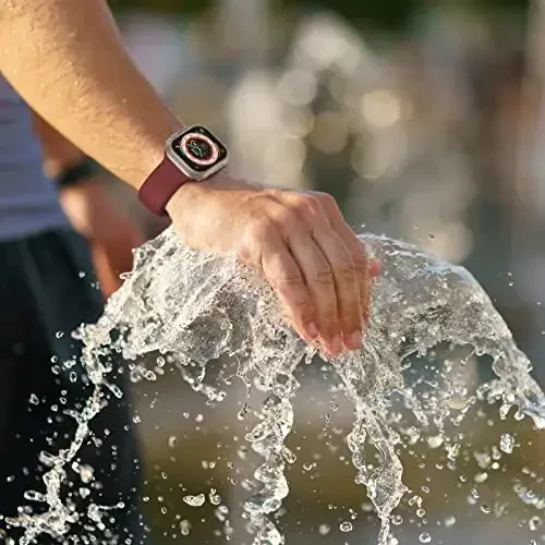 Apple Watch Bands 49mm 46mm 45mm 44mm 42mm 41mm 40mm 38mm bilan mos keladigan Sport Band, iWatch Series 11 10 9 8 7 6 5 4 3 2 1 SE Ultra ayollar erkaklar uchun klassik qisqichli yumshoq silikon almashtirish tasmasi - 4