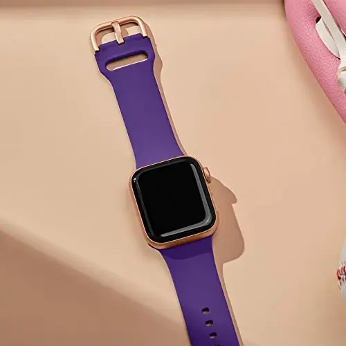 Apple Watch Bands 49mm 46mm 45mm 44mm 42mm 41mm 40mm 38mm bilan mos keluvchi Sport Band, iWatch Series 11 10 9 8 7 6 5 4 3 2 1 SE Ultra ayollar erkaklar uchun klassik qisqichli yumshoq silikon almashtirish tasmasi - RECOPPA (1)