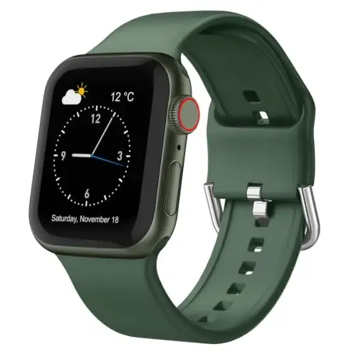 Apple Watch Bands 49mm 46mm 45mm 44mm 42mm 41mm 40mm 38mm bilan mos keluvchi sport tasma, iWatch Series 11 10 9 8 7 6 5 4 3 2 1 SE Ultra ayollar erkaklar uchun klassik qisqichli yumshoq silikon almashtirish tasmasi - RECOPPA