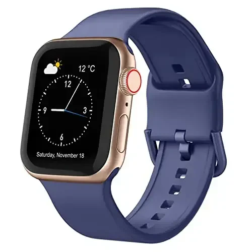 Apple Watch Bands 49mm 46mm 45mm 44mm 42mm 41mm 40mm 38mm bilan mos keluvchi sport tasmasi, iWatch Series 11 10 9 8 7 6 5 4 3 2 1 SE Ultra ayollar erkaklar uchun klassik qisqichli yumshoq silikon almashtirish tasmasi - RECOPPA