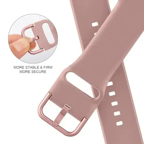 Apple Watch Bands 49mm 46mm 45mm 44mm 42mm 41mm 40mm 38mm bilan mos sport tasma, iWatch Series 11 10 9 8 7 6 5 4 3 2 1 SE Ultra ayollar erkaklar uchun klassik qisqichli yumshoq silikon almashtirish tasmasi - 2