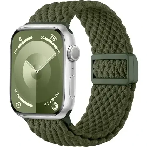 Apple Watch Bands Ayollar Erkaklar 40mm 41mm 44mm 45mm 46mm 38mm 42mm 49mm bilan mos keladigan Stretchli Braided Solo Loop, iWatch Series 10 9 8 7 6 5 4 3 2 1 SE Ultra uchun elastik neylon sport tasmachasi 