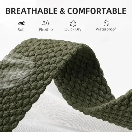 Apple Watch Bands Ayollar Erkaklar 40mm 41mm 44mm 45mm 46mm 38mm 42mm 49mm bilan mos keladigan Stretchli Braided Solo Loop, iWatch Series 10 9 8 7 6 5 4 3 2 1 SE Ultra uchun elastik neylon sport tasmachasi - 3