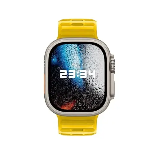 Apple Watch Bands ayollar erkaklar Se Ultra 2 40mm 44mm 46mm 42mm 45mm 41mm 38mm 49mm Series 10 9 8 7 6 5 4 3 iWatch Sport Strap Silicone Limon sariq uchun DONEGANI UC1 tasmasi - 3
