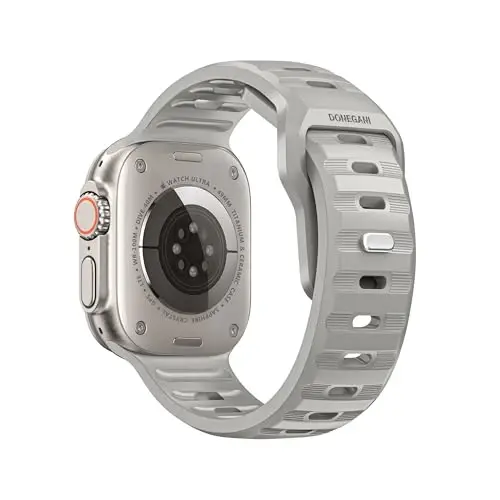 Apple Watch Bands Ayollar Erkaklar uchun DONEGANI UC1 Band Se Ultra 2 40mm 44mm 46mm 42mm 45mm 41mm 38mm 49mm Series 10 9 8 7 6 5 4 3 iWatch Sport Strap Silikon Oy Kulrang - 2