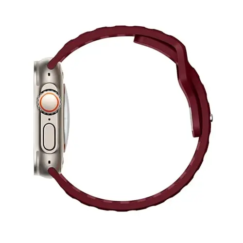 Apple Watch Bands Ayollar Erkaklar uchun DONEGANI UC2 Band Se Ultra 2 40mm 44mm 46mm 42mm 45mm 41mm 38mm 49mm Series 10 9 8 7 6 5 4 3 iWatch Sport Strap Silikon Qora_Bordo Qizil - 4