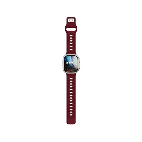 Apple Watch Bands Ayollar Erkaklar uchun DONEGANI UC2 Band Se Ultra 2 40mm 44mm 46mm 42mm 45mm 41mm 38mm 49mm Series 10 9 8 7 6 5 4 3 iWatch Sport Strap Silikon Qora_Bordo Qizil - 5