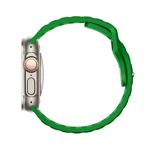 Apple Watch Bands Women Men Se Ultra 2 40mm 44mm 46mm 42mm 45mm 41mm 38mm 49mm Series 10 9 8 7 6 5 4 3 iWatch Sport Strap Silicone Black_Green Christmas uchun DONEGANI UC2 tasmasi - 4