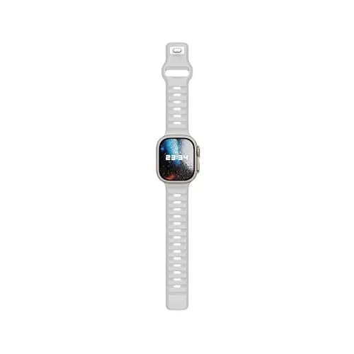 Apple Watch Bands Women Men Se Ultra 2 40mm 44mm 46mm 42mm 45mm 41mm 38mm 49mm Series 10 9 8 7 6 5 4 3 iWatch Sport Strap Silicone White uchun DONEGANI UC1 tasmasi - 5