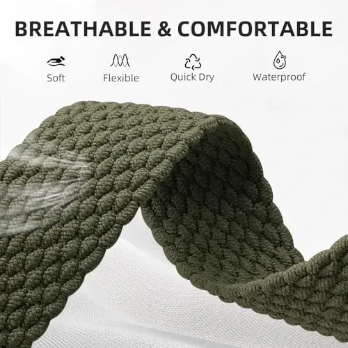 Stretchy Braided Solo Loop Compatible with Apple Watch Bands Women Men 40mm 41mm 44mm 45mm 46mm 38mm 42mm 49mm, Elastic Nylon Sport Strap for iWatch Series 10 9 8 7 6 5 4 3 2 1 SE Ultra - 3