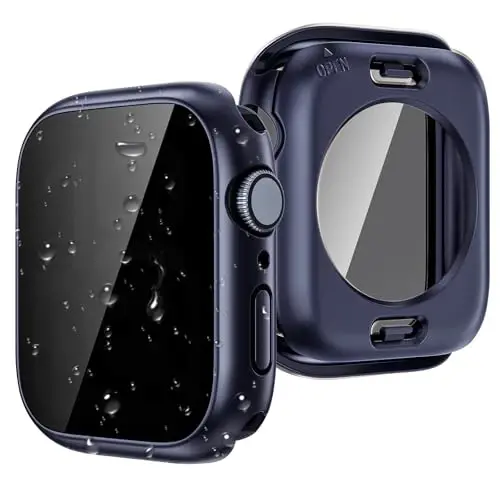 Goton Privacy Waterproof Case for Apple Watch Screen Protector 46mm 45mm 44mm 42mm 41mm 40mm, Ultra 2 49mm, Anti-Spy Cover + Back Bumper for iWatch Series 10 9 8 7 6 5 4 SE SE2 Accessories 