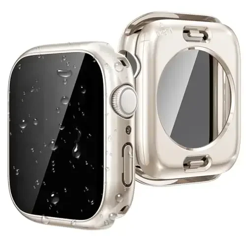 Goton Privacy Waterproof Case for Apple Watch Screen Protector 46mm 45mm 44mm 42mm 41mm 40mm, Ultra 2 49mm, Anti-Spy Cover + Back Bumper for iWatch Series 10 9 8 7 6 5 4 SE SE2 Accessories - MODAZONE