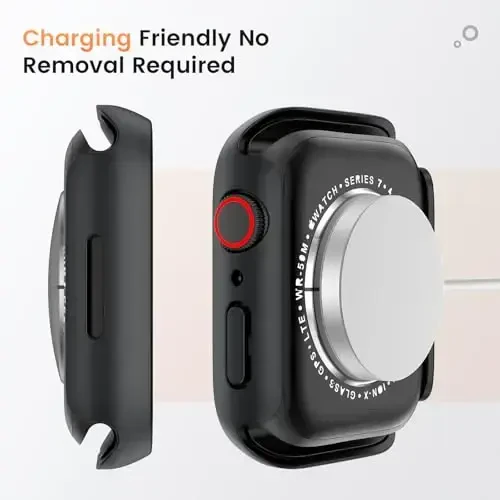 Goton Waterproof Privacy Case for Apple Watch Screen Protector, Anti-Spy Tempered Glass Film Apple Watch Cover Hard PC Case Bumper for iWatch Series 10, 46mm BlackBlack - 6