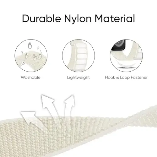 6 Pack Sport Nylon Loop Band Compatible with Apple Watch Band 38mm 40mm 41mm 42mm 44mm 45mm 46mm 49mm for Women Men, Adjustable Breathable Braided Straps for iWatch Series 11/10/9/8/7/6/5/4/3/SE/Ultra - 2