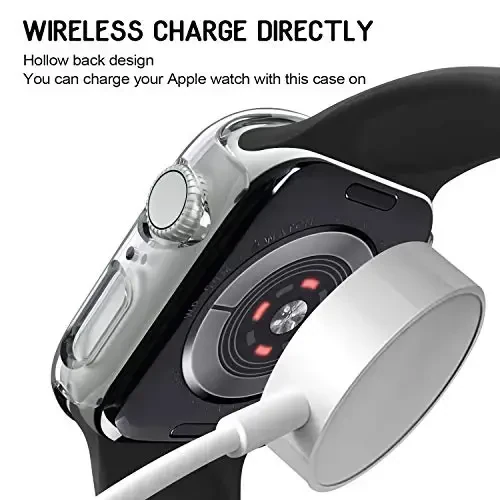 3 Pack Compatible for Apple Watch Case 45mm Series 8 Series 7, Hard PC Bumper Case Protective Cover Frame [NO Screen Film] Compatible for iWatch Accessories 45mm, Starlight/White/Clear - 4