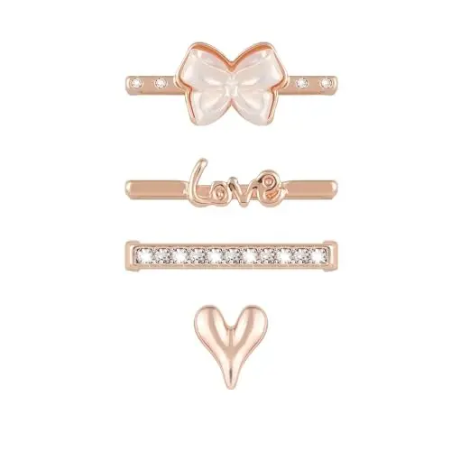 Charm+Band for Apple Watch Bands 40mm 41mm 38mm 44mm 45mm 46mm 42mm Women,Floral Engraved Silicone Sport Band+Decorative Ring Loops for iWatch Series 11 10 9 8 7 6 5 4 SE/Ultra 49mm 3/2,Jewelry Strap - 2