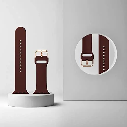 Sport Band Compatible with Apple Watch Bands 49mm 46mm 45mm 44mm 42mm 41mm 40mm 38mm, Soft Silicone Replacement Strap with Classic Clasp for iWatch Series 11 10 9 8 7 6 5 4 3 2 1 SE Ultra Women Men - 3