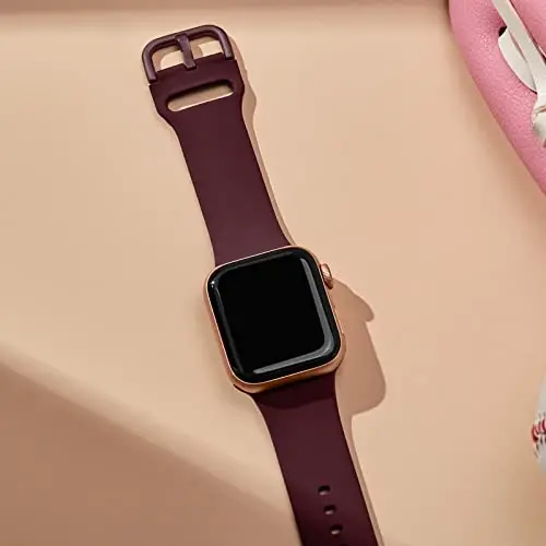 Sport Band Compatible with Apple Watch Bands 49mm 46mm 45mm 44mm 42mm 41mm 40mm 38mm, Soft Silicone Replacement Strap with Classic Clasp for iWatch Series 11 10 9 8 7 6 5 4 3 2 1 SE Ultra Women Men - 2