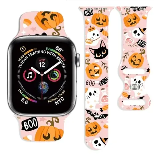 Holiday Strap Compatible with Apple Watch Band 38mm 40mm 41mm 42mm 44mm 45mm 46mm 49mm,Adjustable Replaceable Soft Silicone Cartoon Sport Wristbands for iWatch Ultra Series 10 9 8 7 6 5 4 3 2 1 SE - 1