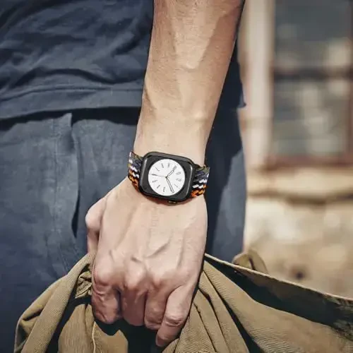 Magnetic Braided Solo Loop Compatible with Apple Watch Band 40mm 41mm 38mm 45mm 44mm 42mm 46mm 49mm Women Men, Stretchy Elastic Wristband Strap for iWatch SE SE 2 Series 10 9 8 7 6 5 4 3 Ultra Ultra 2 - MODAZONE (1)