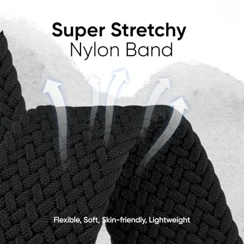 Magnetic Braided Solo Loop Compatible with Apple Watch Band 40mm 41mm 38mm 45mm 44mm 42mm 46mm 49mm Women Men, Stretchy Elastic Wristband Strap for iWatch SE SE 2 Series 10 9 8 7 6 5 4 3 Ultra Ultra 2 - 6