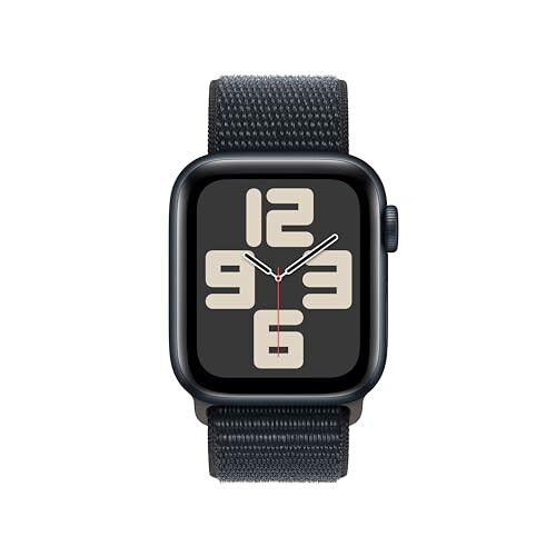 Apple Watch SE (2-avlod) [GPS 40 mm] Midnight alyuminiy korpusli va Midnight sport halqasi bilan Smartwatch. Fitness va uyqu kuzatuvchisi, halokatni aniqlash, yurak urishini kuzatuvchi, karbon neytral - 2