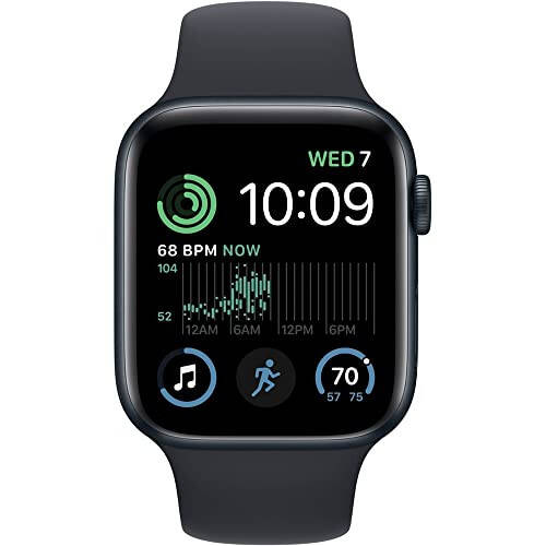 Apple Watch SE (2-chi avlod) (GPS + Cellular, 40mm) - Midnight Aluminum korpusli Midnight Sport Band, S/M (yangilangan) - 2