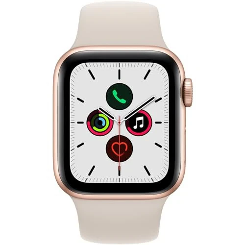 Apple Watch SE (GPS, 40mm) - Gold Aluminium Case with Starlight Sport Band - Regular (Renewed) - Apple (1)