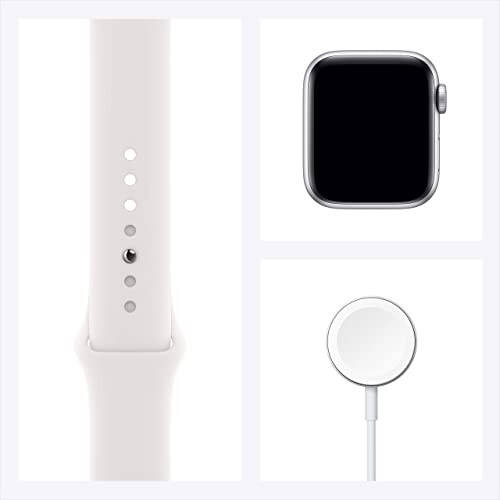 Apple Watch SE (GPS, 40mm) - Silver Aluminum Case with White Sport Band (Renewed) - 6