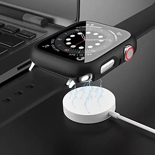 anotch 14 Pack Case with Tempered Glass Screen Protector for Apple Watch Series 10 46mm, Full Coverage Hard PC Protective Cover HD Ultra-Thin Guard Bumper For iWatch 10 46mm Accessories - 3