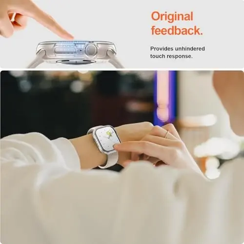 Apple Watch Series 11(2025) Series 10 46mm uchun закалённое стекло ekran himoyachisi bilan 2 ta quti, JZK Slim Guard Bumper to'liq qamrovli qattiq kompyuter himoya qopqog'i iWatch 11/10 46mm aksessuarlari uchun HD o'ta yupqa qopqoq, tiniq - 3