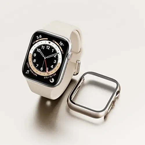 3 Pack Hard PC Case Compatible with Apple Watch Series 3/2/1 38mm, BHARVEST Case with Tempered Glass Screen Protector Overall Bubble-Free Cover for iWatch Accessories, Starlight+Rose Gold+Clear - 6