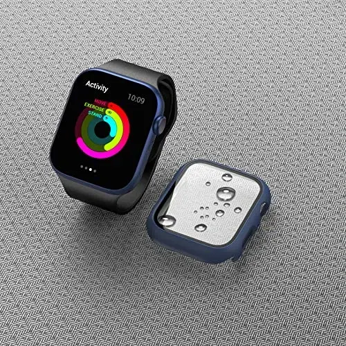 3 Pack Hard PC Case Compatible with Apple Watch Series 3/2/1 42mm, BHARVEST Case with Tempered Glass Screen Protector Overall Bubble-Free Cover for iWatch Accessories, Black+Blue+Silver 