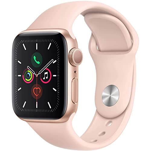 Apple Watch Series 4 (GPS, 40 мм) - Золотой алюминиевый корпус с розово-песчаным спортивным ремешком (Обновленный) - 6