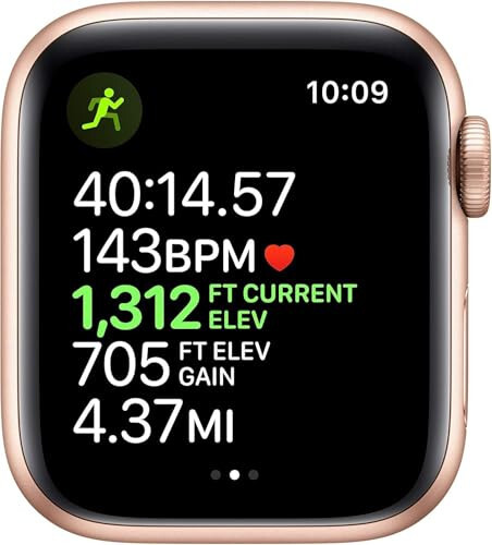 Apple Watch Series 4 (GPS, 40MM) - Gold Aluminum Case with Pink Sand Sport Band (Renewed) - 5