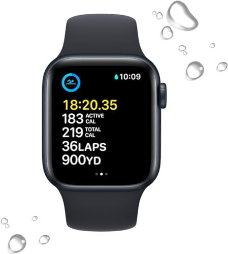 Apple Watch Series 4 (GPS + Cellular, 40MM) - Kosmik qora alyuminiy korpus bilan qora sport tasmasi (Yangilaydi) - 5