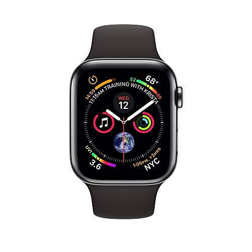 Apple Watch Series 4 (GPS + Hücresel, 44MM) - Uzay Siyahı Paslanmaz Çelik Kasa Siyah Spor Bantlı (Yenilenmiş) - 9