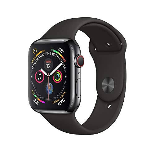 Apple Watch Series 4 (GPS + Hücresel, 44MM) - Uzay Siyahı Paslanmaz Çelik Kasa Siyah Spor Bantlı (Yenilenmiş) - 10