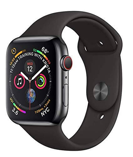 Apple Watch Series 4 (GPS + Hücresel, 44MM) - Uzay Siyahı Paslanmaz Çelik Kasa Siyah Spor Bantlı (Yenilenmiş) - 6