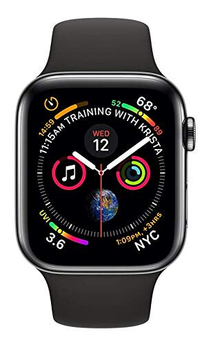 Apple Watch Series 4 (GPS + Hücresel, 44MM) - Uzay Siyahı Paslanmaz Çelik Kasa Siyah Spor Bantlı (Yenilenmiş) - 7