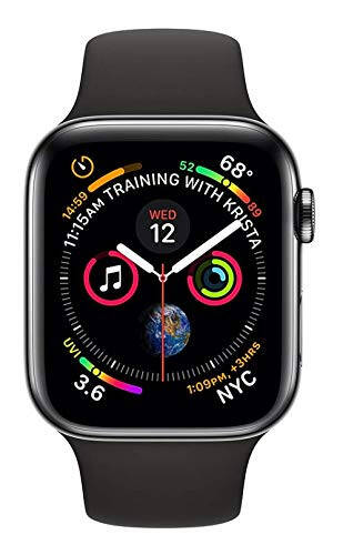 Apple Watch Series 4 (GPS + Hücresel, 44MM) - Uzay Siyahı Paslanmaz Çelik Kasa Siyah Spor Bantlı (Yenilenmiş) - 7