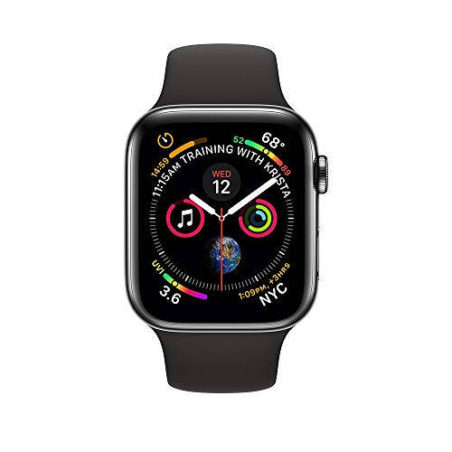 Apple Watch Series 4 (GPS + Hücresel, 44MM) - Uzay Siyahı Paslanmaz Çelik Kasa Siyah Spor Bantlı (Yenilenmiş) - 2