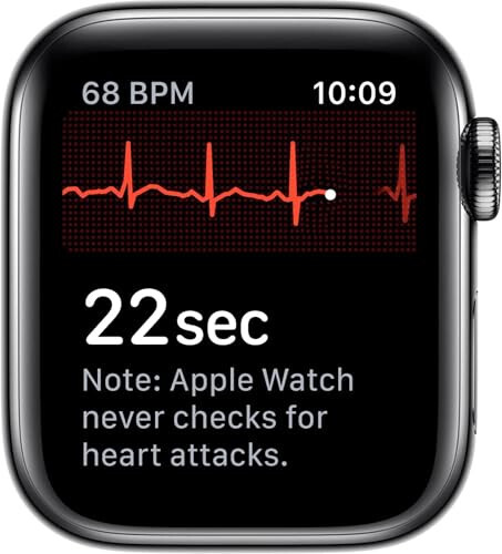 Apple Watch Series 4 (GPS + Hücresel, 44MM) - Uzay Siyahı Paslanmaz Çelik Kasa Siyah Spor Bantlı (Yenilenmiş) - 5