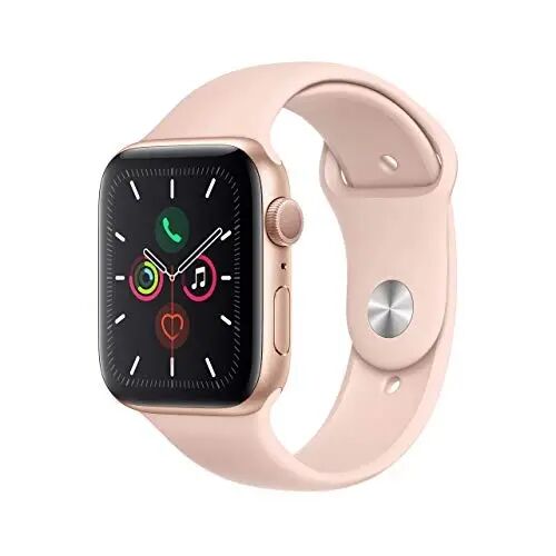 Apple Watch Series 5 (GPS, 40MM) - Gold Aluminum Case with Pink Sand Sport Band (Renewed) - Apple