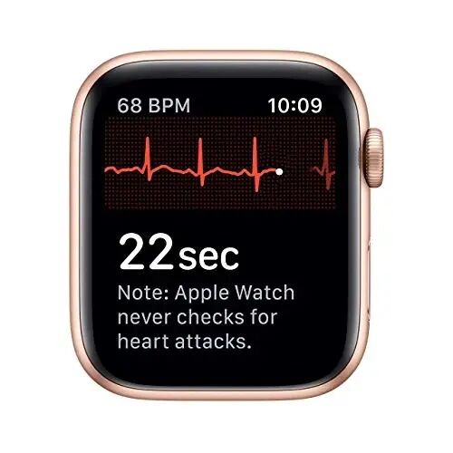 Apple Watch Series 5 (GPS, 40MM) - Gold Aluminum Case with Pink Sand Sport Band (Renewed) - 5